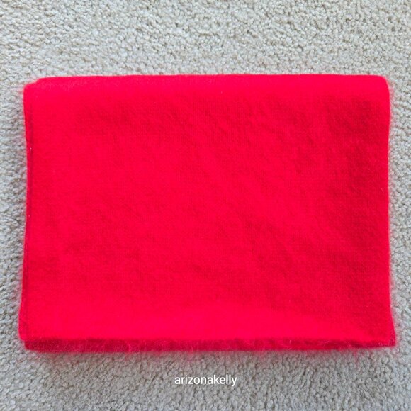 NWOT Banana Republic Wool Cashmere Brushed Scarf Red Sunset - Picture 15 of 16